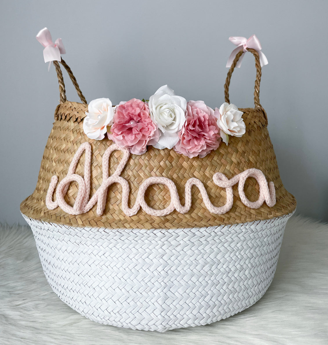 Panier à Fleurs (bas blanc)