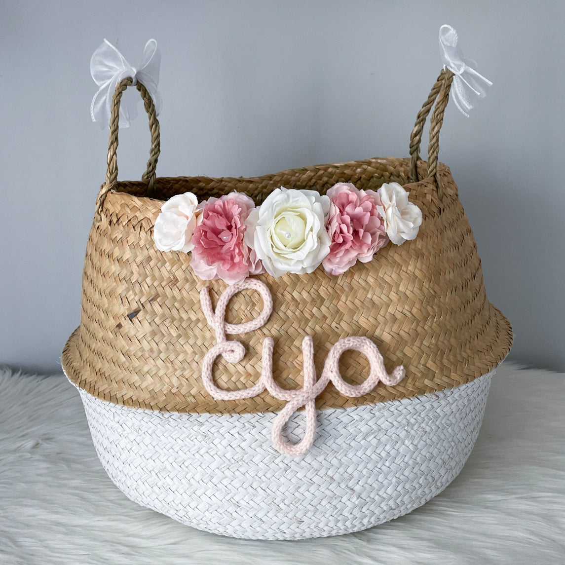 Panier à Fleurs (bas blanc)