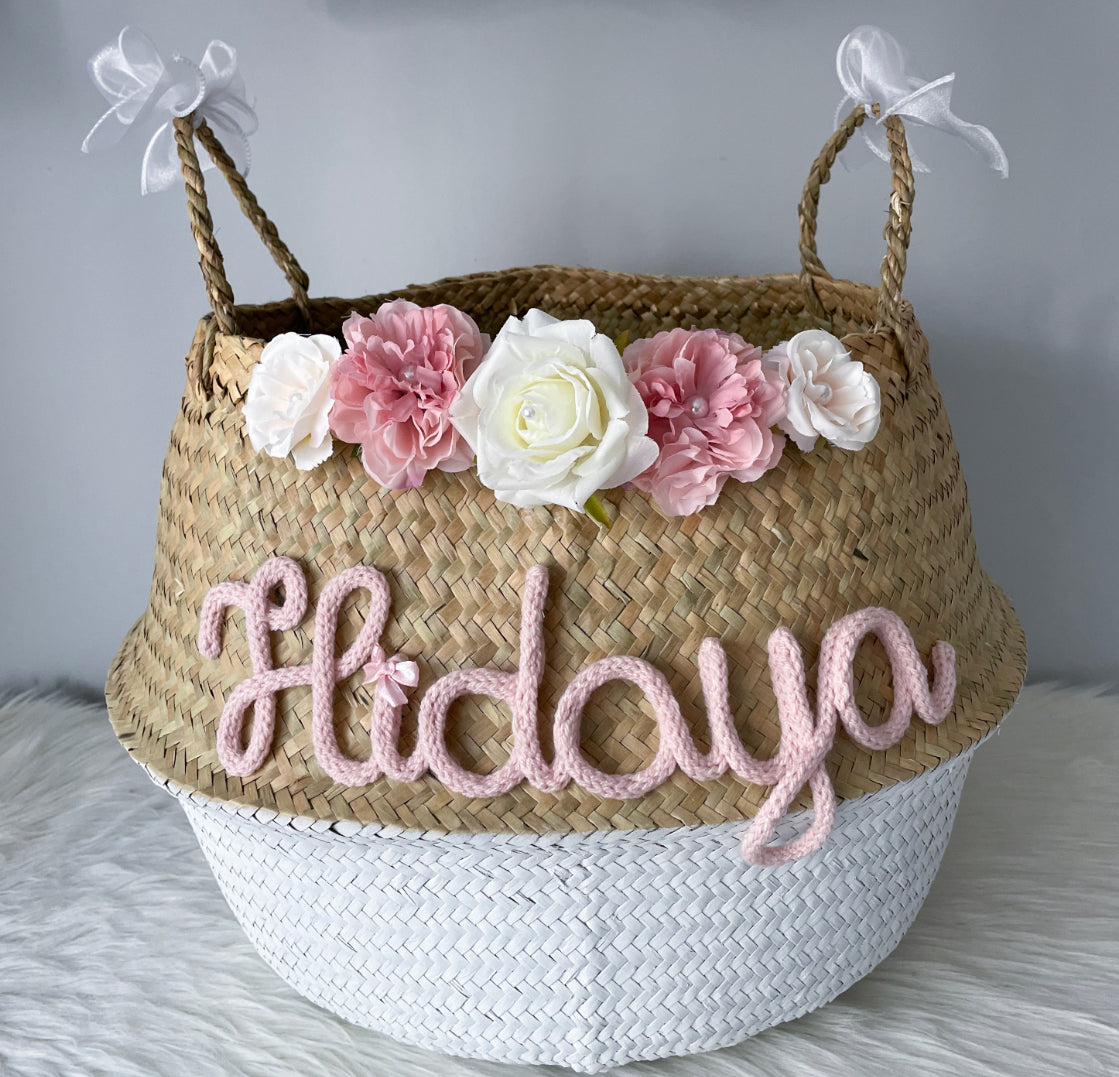 Panier à Fleurs (bas blanc)