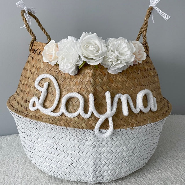 Panier Fleurs blanches