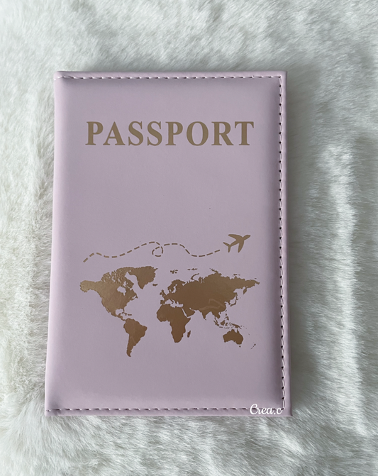 Protège passeport rose / lilas