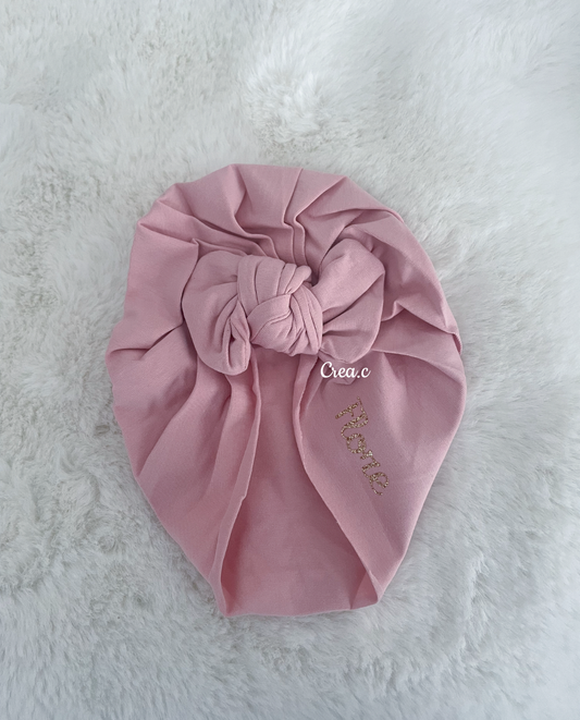 Turban rose à personnaliser