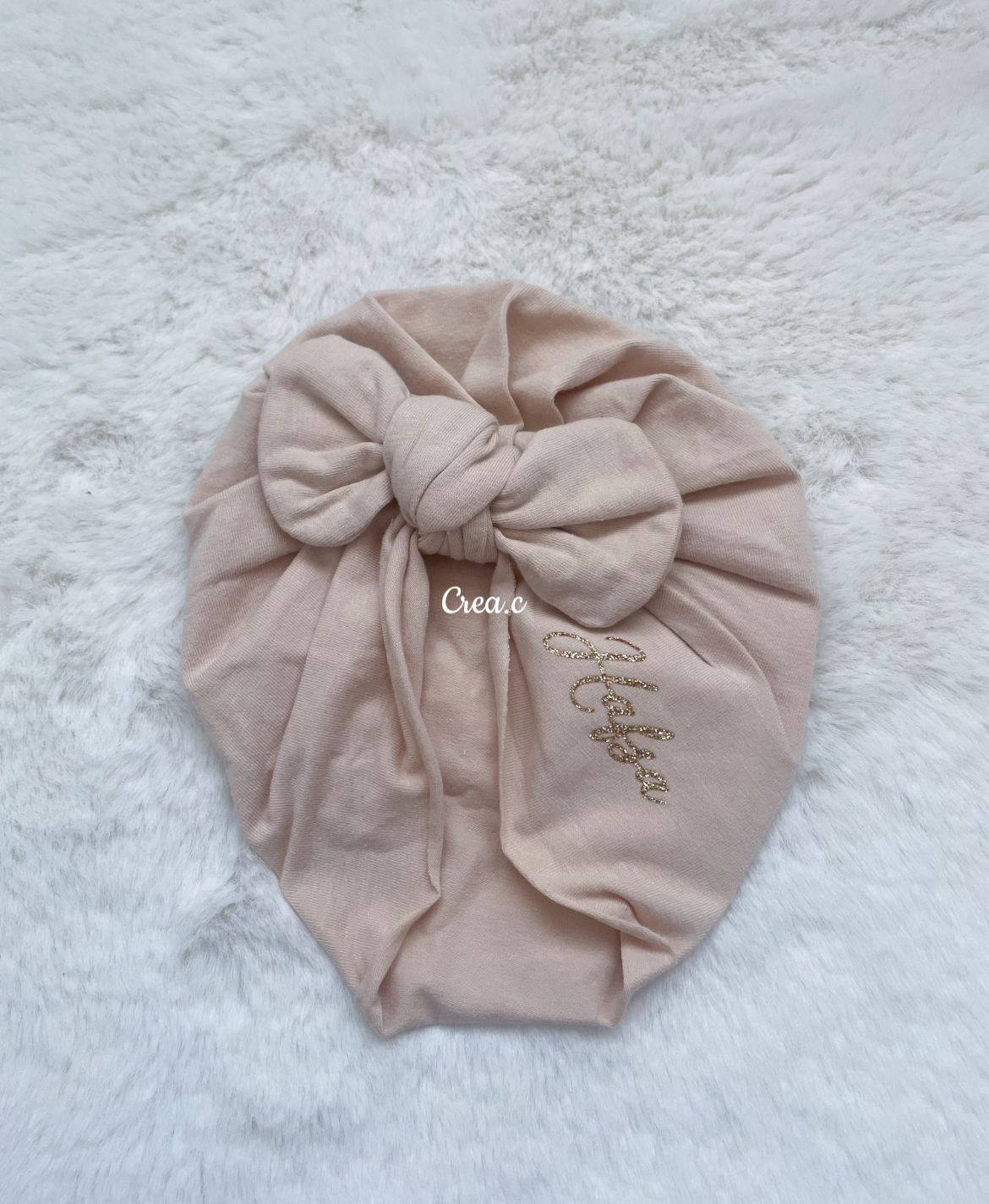 Turban beige à personnaliser