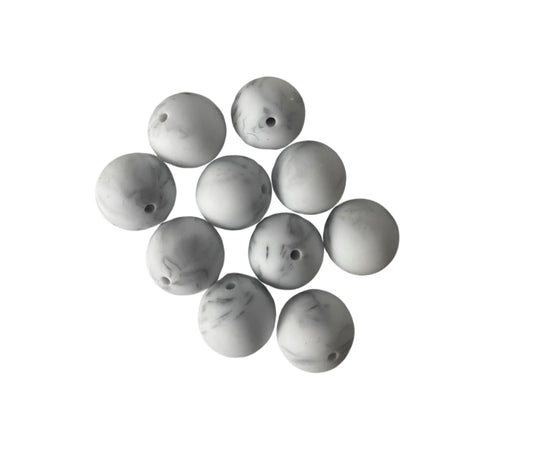 Perles ronde en silicone avec effet