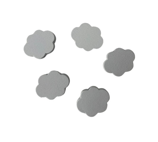 Perles nuage en bois blanc