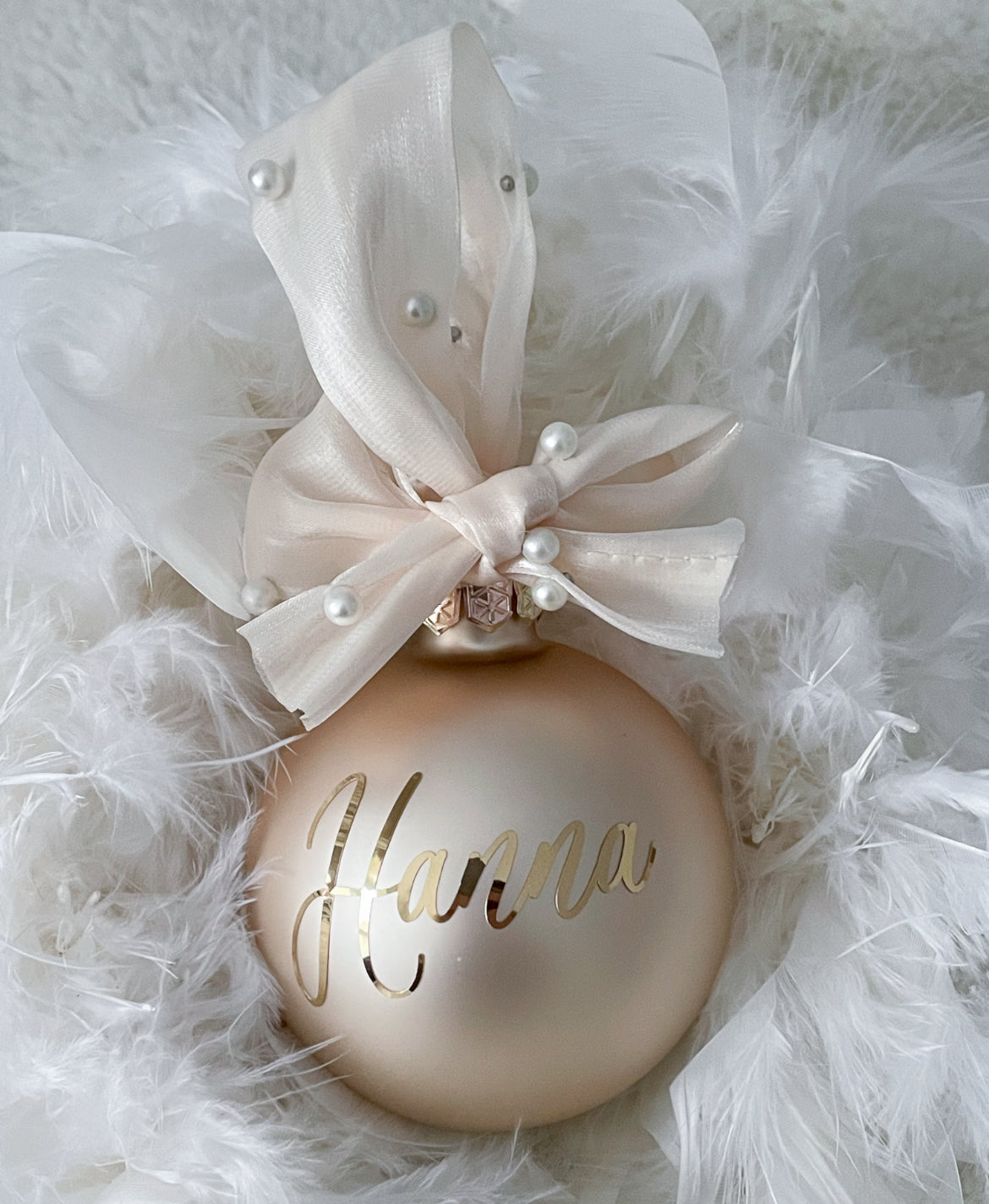 Boule de Noël en verre à personnaliser