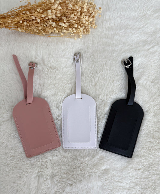 Étiquette de Valise en Simili Cuir – 3 Coloris